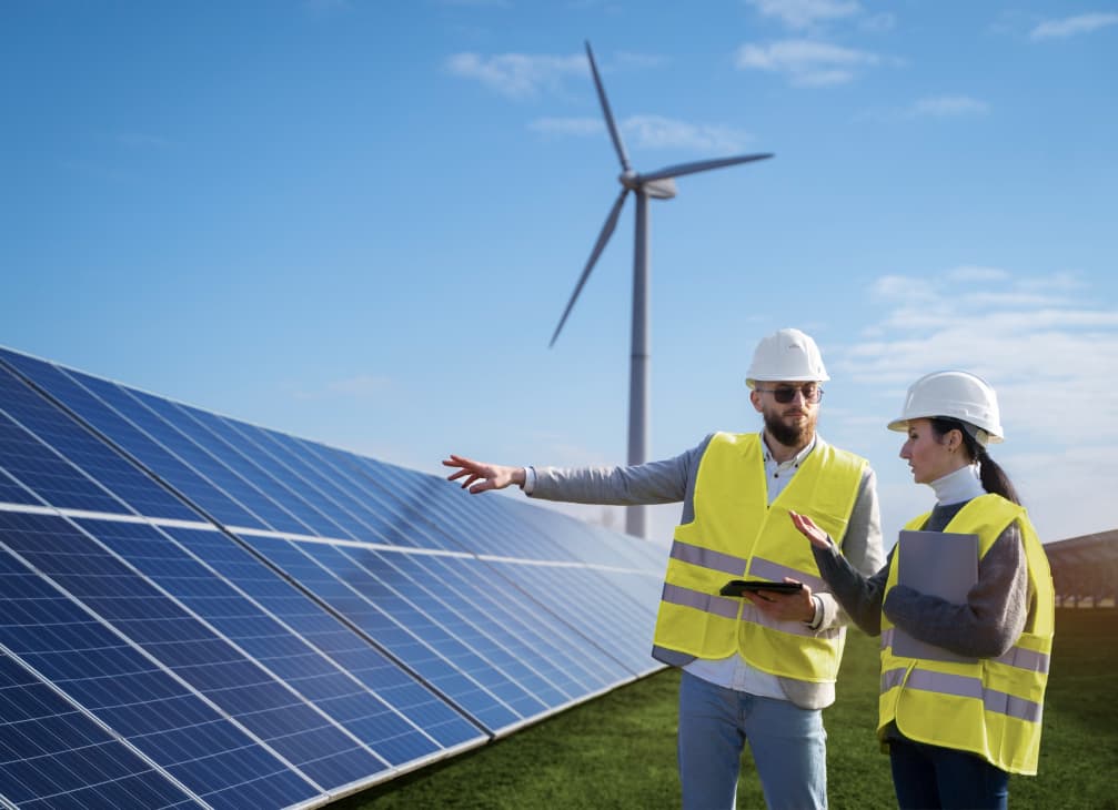 Visual of solar panel installation — from design stage to real-world installation, demonstrating end-to-end service.