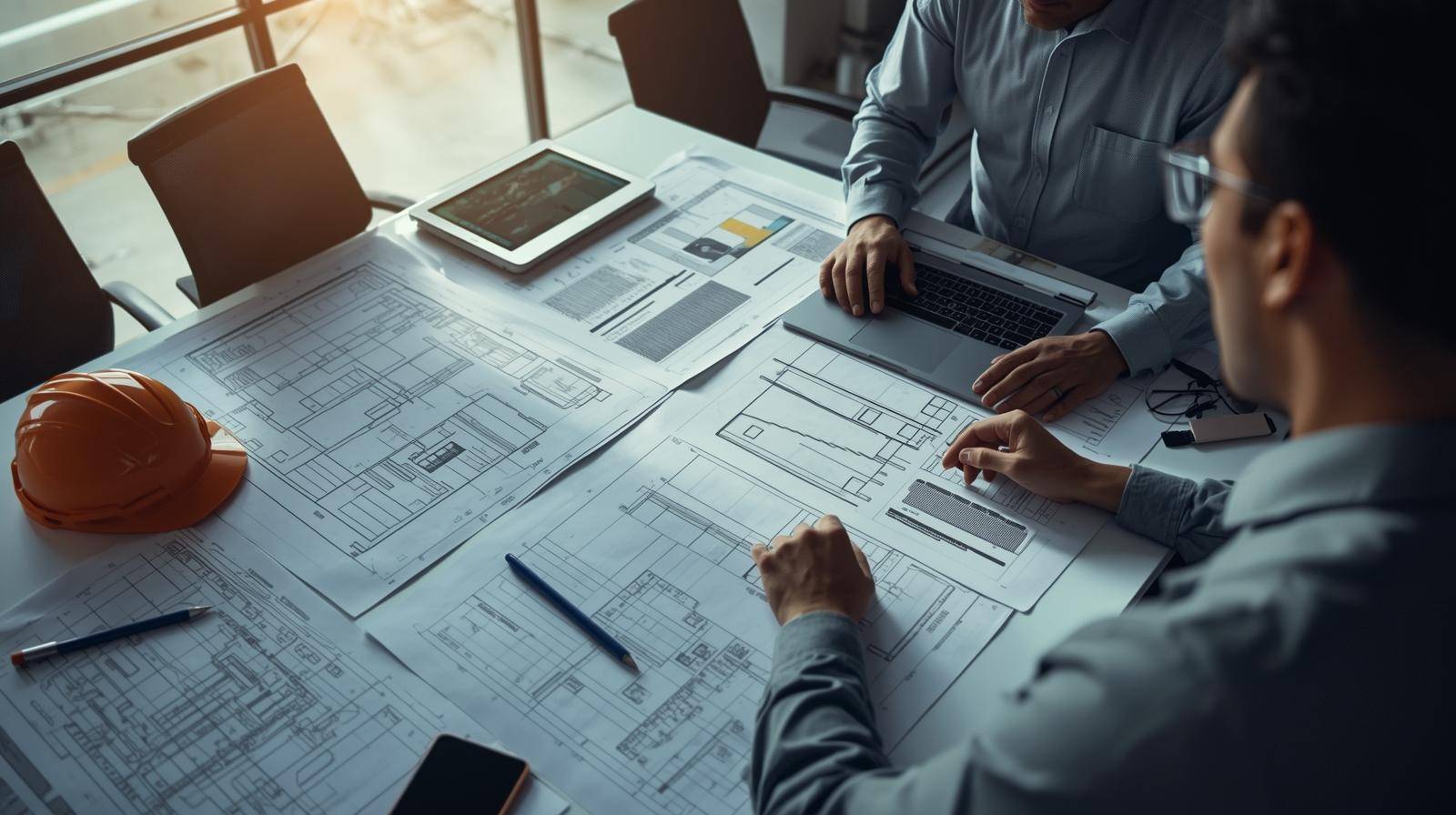 Indian solar EPC engineers reviewing project design drawings to reduce execution risk