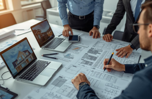 U.S. solar installers reviewing NEC-compliant permit design plans to resolve AHJ approval problems